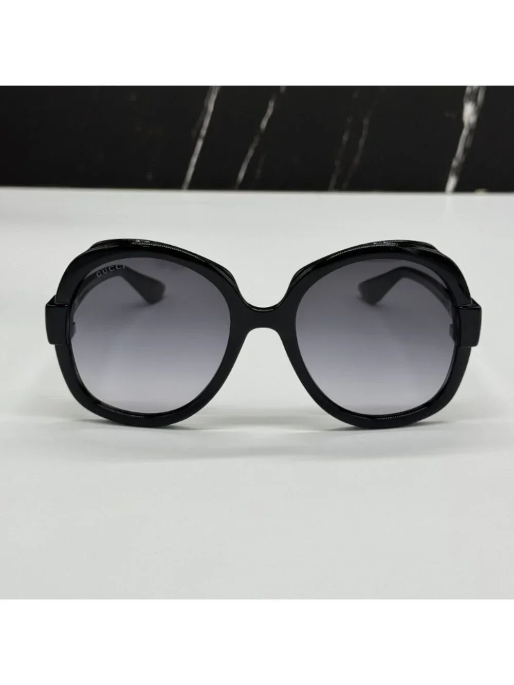 New Gucci GG1432S 001 Black Gray Oversized Women Sunglasses
